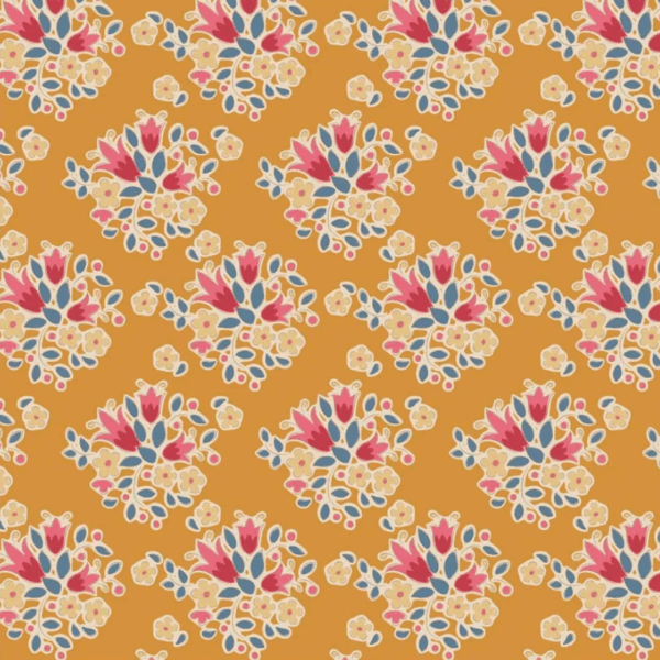 Tessuto Patchwork cotone - Tilda Lulu Saffron