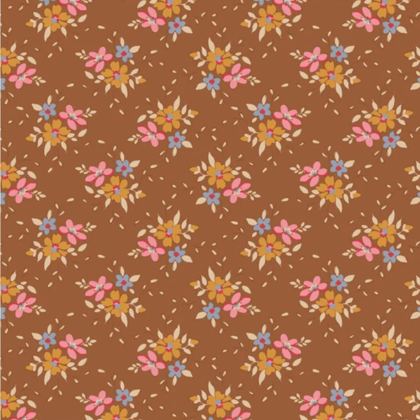 Tessuto Patchwork cotone - Tilda Frida Brown