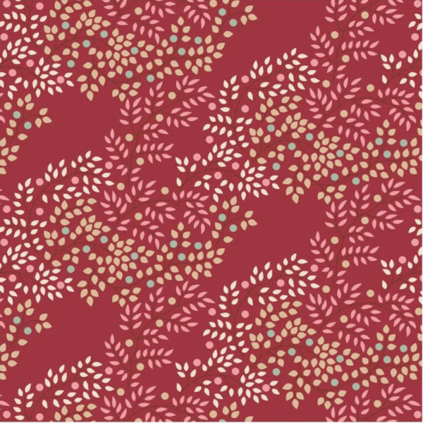Tessuto Patchwork cotone - Tilda Berrytangle Burgundy
