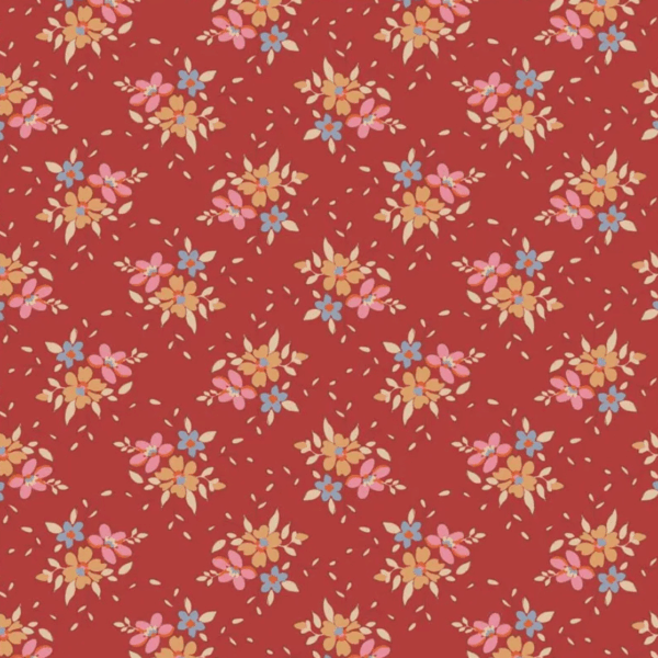 Tessuto Patchwork cotone - Tilda Frida Red