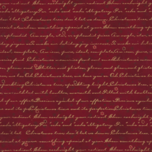 Tessuto natalizio cotone - Writing Red Gold