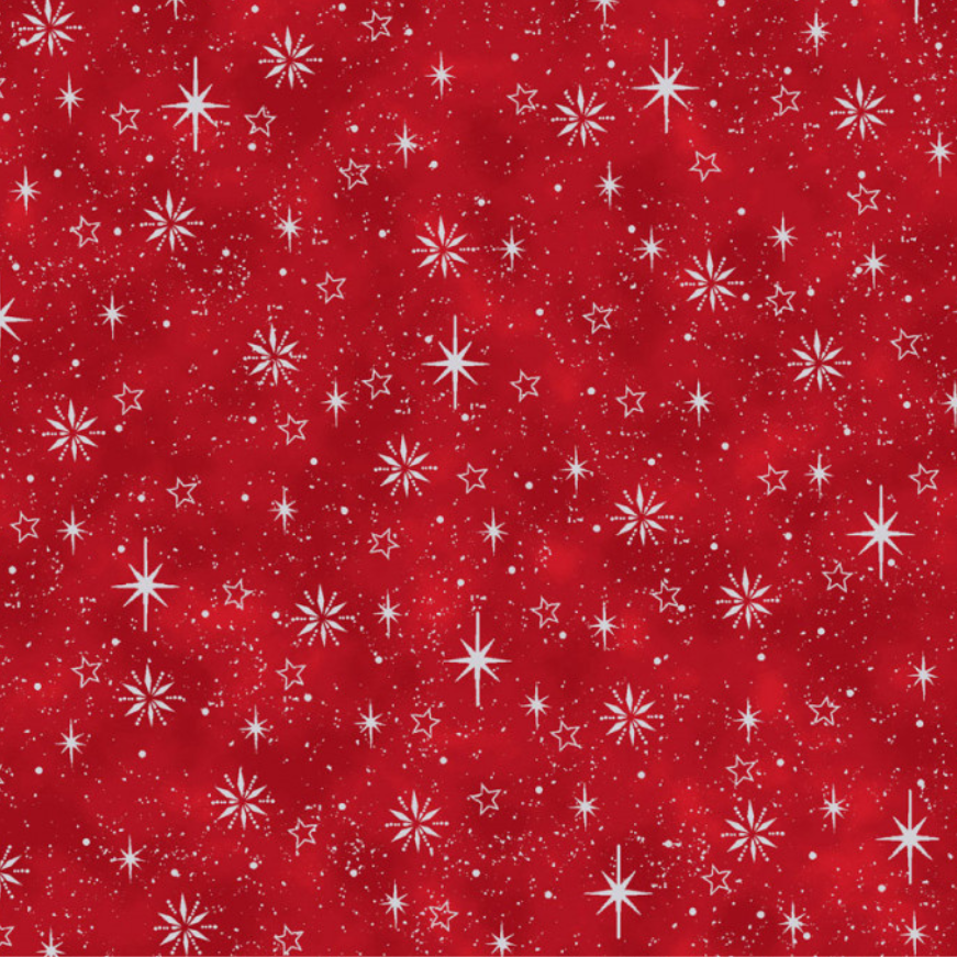 Tessuto natalizio cotone - Red Silver Stof of Denmark