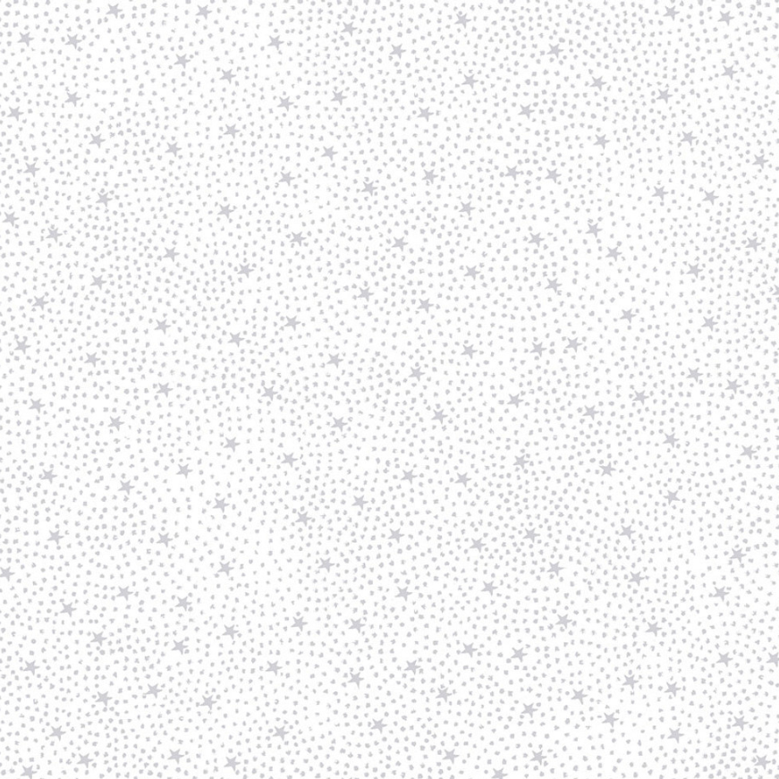 Tessuto natalizio cotone - White Silver Stars