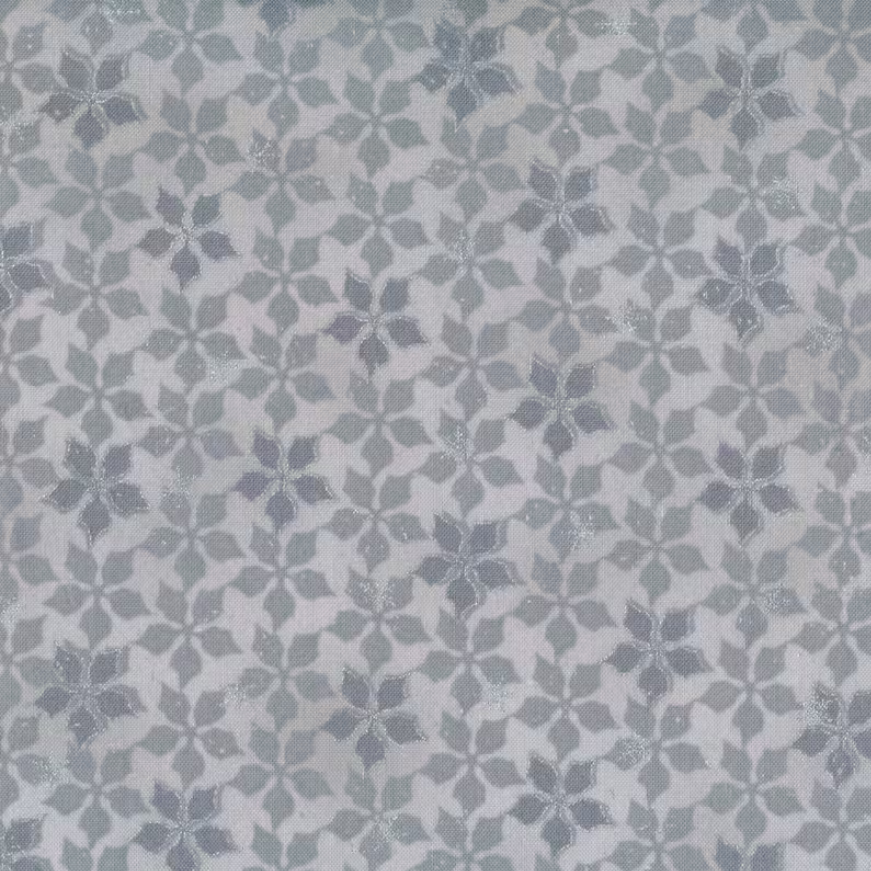 Tessuto natalizio cotone - Star Sprinkle Silver