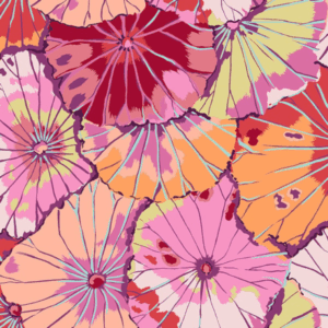 Tessuto Americano cotone - Kaffe Fassett Lotus Leaf Red