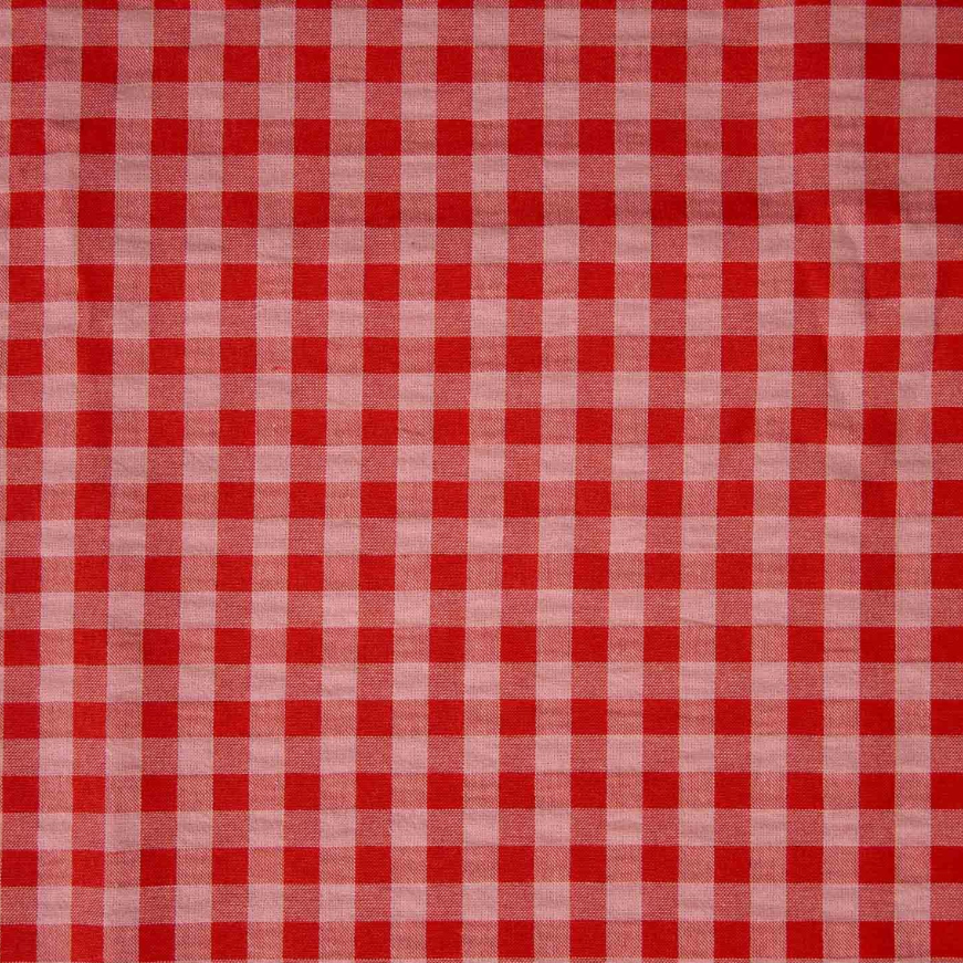 Tessuto a quadretti bicolore Rosa e Rosso Vichy Gingham Little - Katia Fabrics