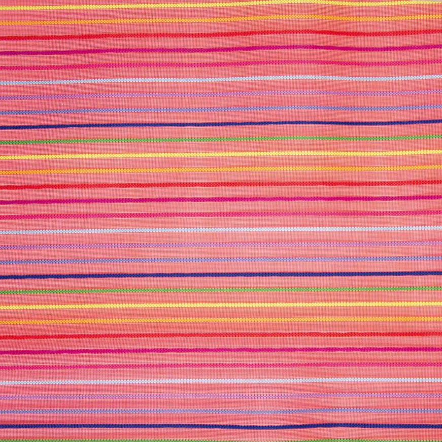 Tessuto a rete a righe multicolore corallo - Katia Fabrics