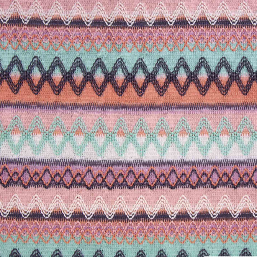 Tessuto elasticizzato ricamato con stampa etnica - Katia Fabrics