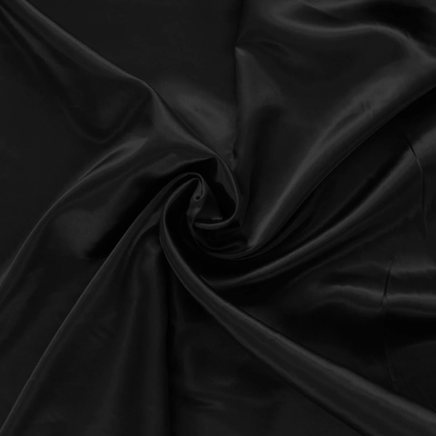 Tessuto raso morbido e leggero nero - Katia Fabrics