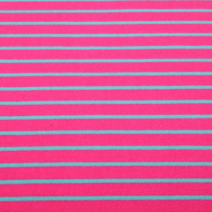 Tessuto maglia in spugna a righe fucsia e celeste - Albstoffe