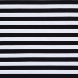 Tessuto Jersey biologico a righe bianco e nero - Albstoffe