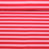 Tessuto Jersey biologico a righe rosa e rosso - Albstoffe
